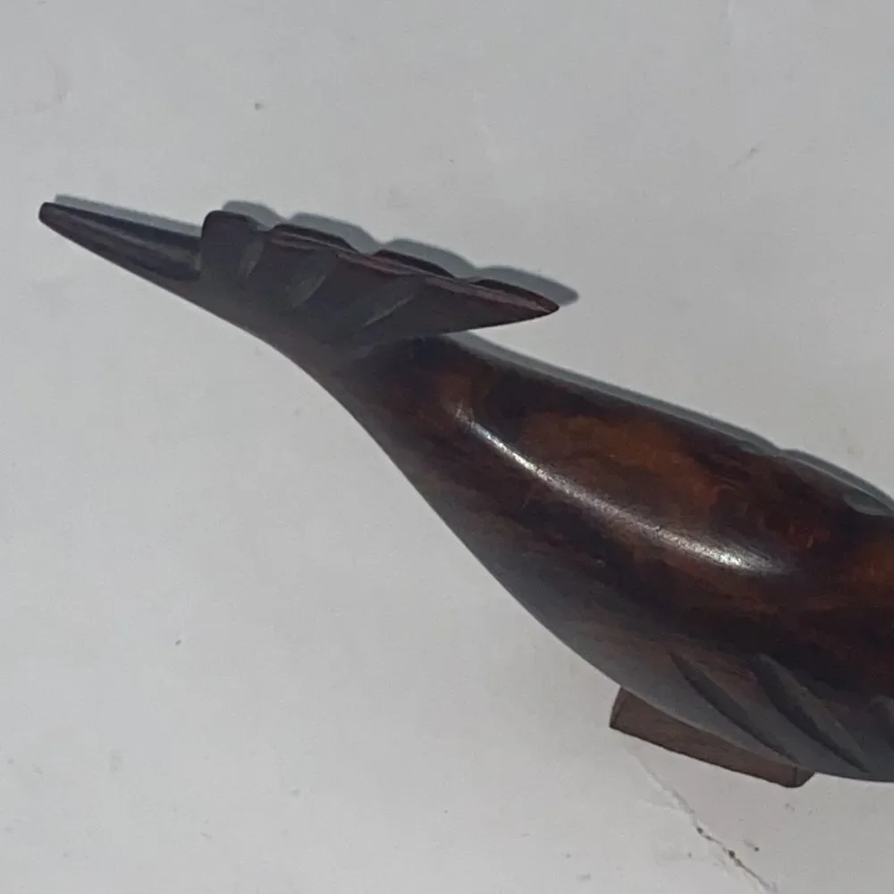Mid Century Modern Wood Road Runner Roadrunner Handmade Made In Mexico